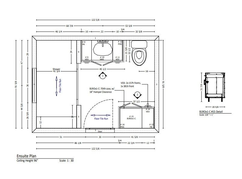 Arngask ensuite - design floor plan - Durrad Design