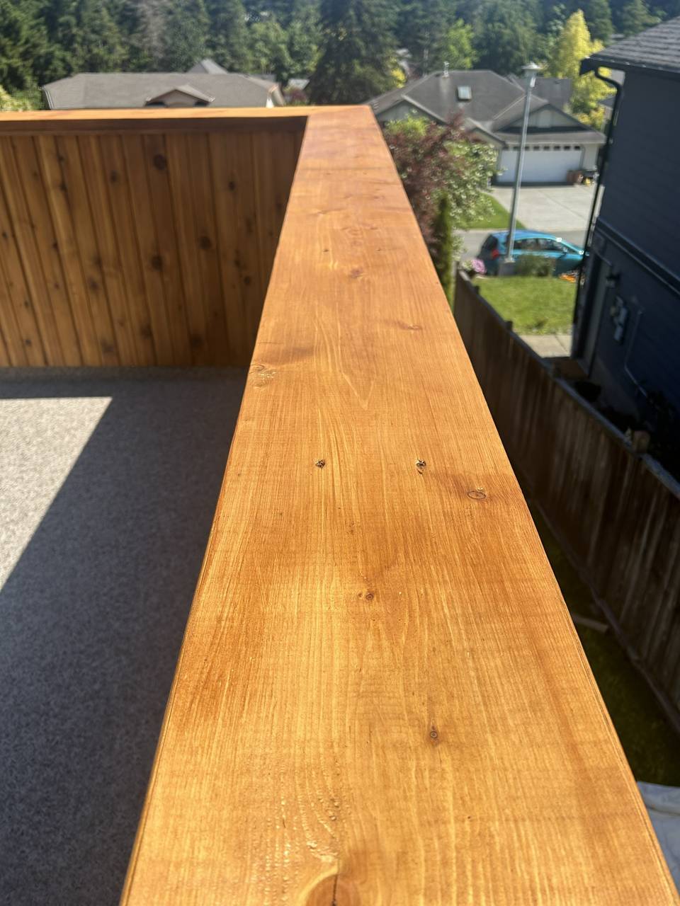 Deck surface and railing - after