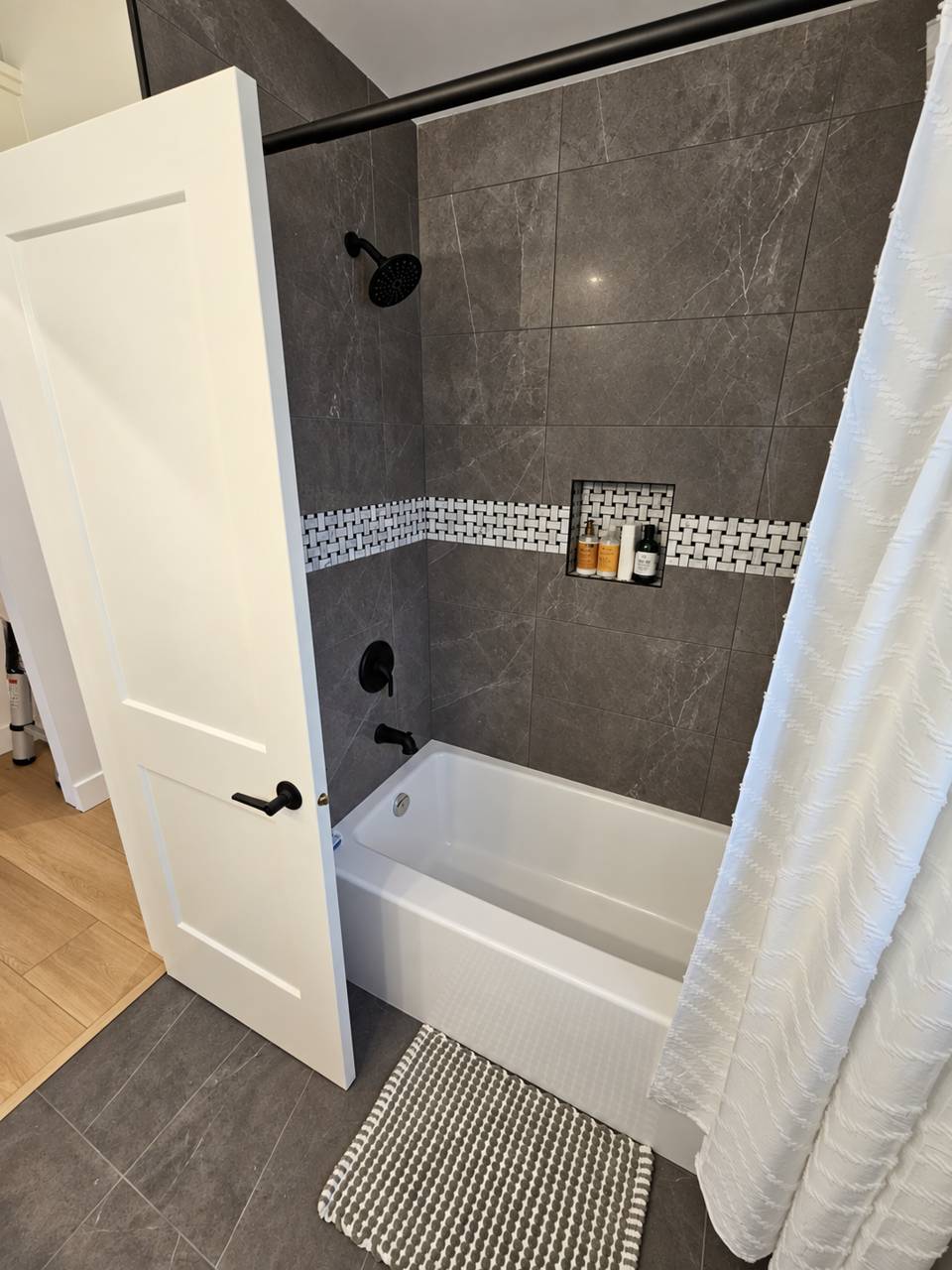 Bathroom renovation - after - tub and tile
