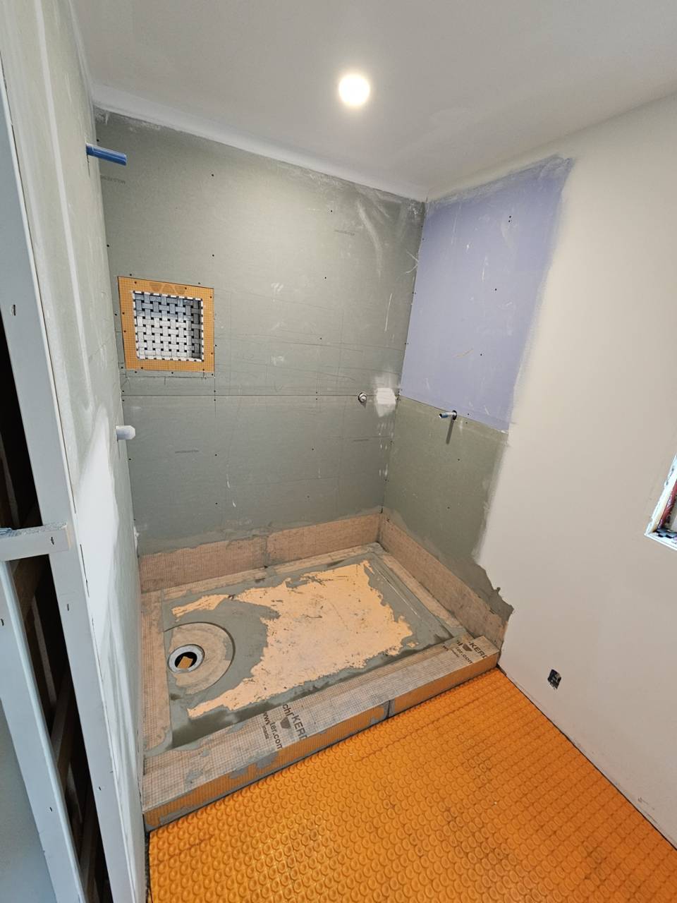Bathroom renovation - in progress - shower preparation