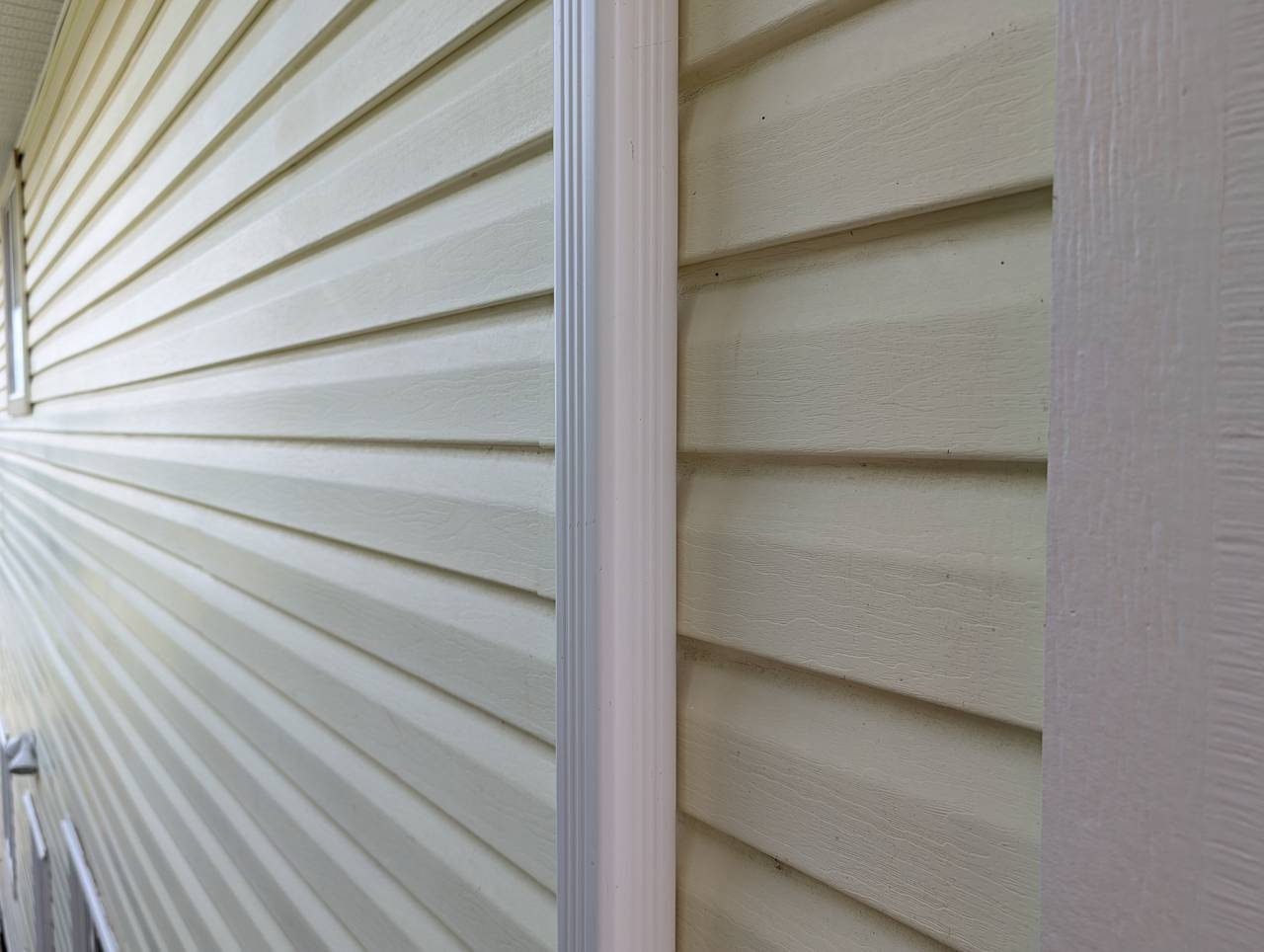 Exterior siding replacement - before - original siding colour